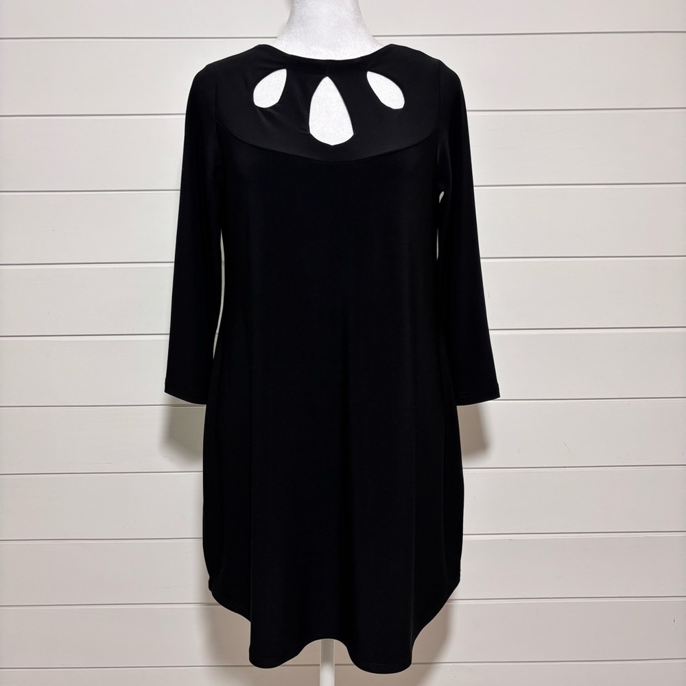 SYMPLI GO TO TUNIC RAIN DROP BLACK CUT OUT Casual Dress SIZE 6